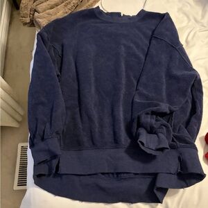 aerie Navy Blue Cozy Pullover Sweater